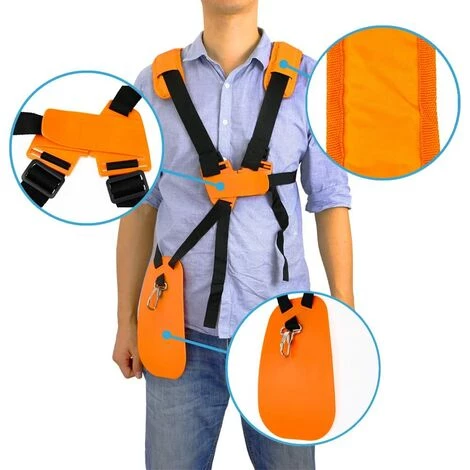 ELLE Tondeuse à Fronde - Tondeuse à Double Sangle Avec Sangle En Nylon Durable Réglable Pour Débroussailleuse Ou Jardinage, Orange 7 ELLE Tondeuse à Fronde - Tondeuse à Double Sangle Avec Sangle En Nylon Durable Réglable Pour Débroussailleuse Ou Jardinage, Orange – Image 5