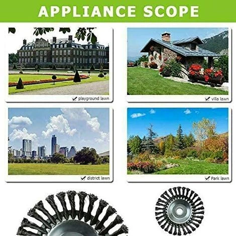 ELLE Tête De Brosse En Acier Massif De 15 Cm Pour Tondeuses à Gazon 4 ELLE Tête De Brosse En Acier Massif De 15 Cm Pour Tondeuses à Gazon – Image 2