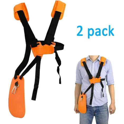 TINOR Lot De 2 Sangles D'épaule Réglables Pour Tondeuse à Gazon Avec Ceinture En Nylon Durable Pour Jardinage Ou Débroussailleuse Pour Débroussailleuse KM, STIHL FS (Orange) 4 TINOR Lot De 2 Sangles D'épaule Réglables Pour Tondeuse à Gazon Avec Ceinture En Nylon Durable Pour Jardinage Ou Débroussailleuse Pour Débroussailleuse KM, STIHL FS (Orange) – Image 2
