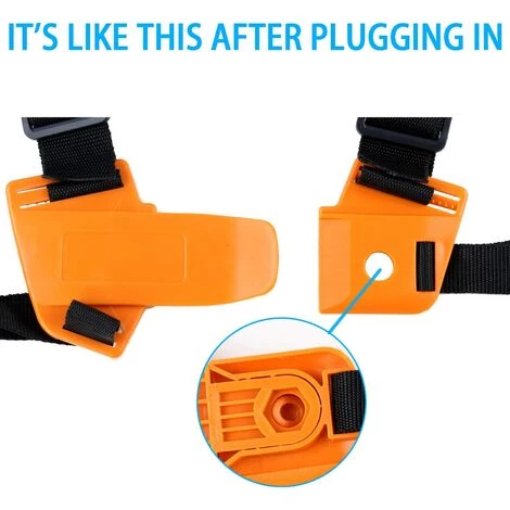 TINOR Lot De 2 Sangles D'épaule Réglables Pour Tondeuse à Gazon Avec Ceinture En Nylon Durable Pour Jardinage Ou Débroussailleuse Pour Débroussailleuse KM, STIHL FS (Orange) 6 TINOR Lot De 2 Sangles D'épaule Réglables Pour Tondeuse à Gazon Avec Ceinture En Nylon Durable Pour Jardinage Ou Débroussailleuse Pour Débroussailleuse KM, STIHL FS (Orange) – Image 4