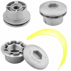 ZHUOXUAN Tête De Débroussailleuse Universelle, Tête Coupe-bordure En Aluminium Fils Pour Débroussailleuse à Essence Tondeuse à Gazon,1pcs