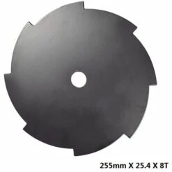 ZHUOXUAN Lames De Scie Circulaire, 255x25.4x1.6mm 8 Dents Lame Débroussailleuse Lame De Scie Coupe Tondeuse à Gazon Outils électriques