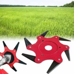 DONTODENT Tête De Débroussailleuse En Métal à 6 Dents - Tête De Tondeuse à Gazon De Jardin 2 Commandes - Noir, Lame Plate -Débroussailleuse Soldes Magasin 52570513 4