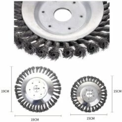 DECKON Tête De Coupe-herbe En Fil D'acier, 150+200mm, Tête De Coupe-herbe De Jardin à Bord Rond, Brosse De Désherbage, Tondeuse à Gazon, Outil De Jardin 11 DECKON Tête De Coupe-herbe En Fil D'acier, 150+200mm, Tête De Coupe-herbe De Jardin à Bord Rond, Brosse De Désherbage, Tondeuse à Gazon, Outil De Jardin -Débroussailleuse Soldes Magasin 52693700 5