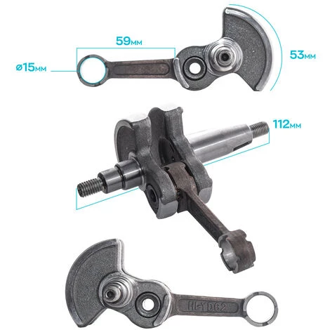 Boudech Vilebrequin Complet Avec Bielle Pour Moteurs 2 Temps. Vilebrequin De Rechange Pour Débroussailleuses, Coupe-herbe Et Coupe-bordures. 6 Boudech Vilebrequin Complet Avec Bielle Pour Moteurs 2 Temps. Vilebrequin De Rechange Pour Débroussailleuses, Coupe-herbe Et Coupe-bordures. – Image 4