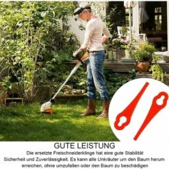 Lames En Plastique De Rechange, Lame Coupe Bordure Tondeuse à Gazon En Plastique Lames Pour Jardin Et Pelouse Coupe Bordures (Rouge)Macaron -Débroussailleuse Soldes Magasin 53912344 4