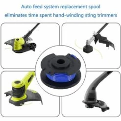 Bobines De Fil De Rechange Pour Débroussailleuse Compatible Ryobi One+ AC14RL3A Remplacement Du Fil De Coupe Et Du Câble De Coupe De La Tête Faucheuse à Bobine Macaron -Débroussailleuse Soldes Magasin 53912353 3
