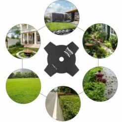 Lame De Débroussailleuse Pour Coupe-bordures Makita Makita Tondeuse à Gazon à Batterie Au Lithium Lame De Scie à Quatre Lames Macaron -Débroussailleuse Soldes Magasin 53912356 4