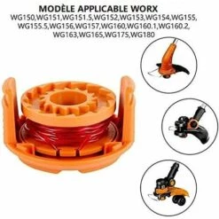 Bobines Fil Pour Débroussailleuses En Nylon Ligne De Bobines De Rechange Avec 2 Capuchons De Coupe Bobine De Fil De Coupe Pour Tondeuse à Gazon Macaron -Débroussailleuse Soldes Magasin 53912358 3