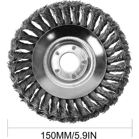 Tête De Coupe Conique En Fil Métallique Noué Pour Tondeuse à Gazon, Bac De Désherbage Pour Débroussailleuse - 150 Mm,Starlight 6 Tête De Coupe Conique En Fil Métallique Noué Pour Tondeuse à Gazon, Bac De Désherbage Pour Débroussailleuse - 150 Mm,Starlight – Image 4