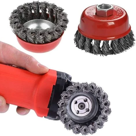 MODOU Tête Brosse Désherbage, Pour Débroussailleuse, Plateau Désherbage En Fil D'acier Universel Aménagement Paysager Coupe Irrigation Machines Accessoires (4 Pouces) 3 MODOU Tête Brosse Désherbage, Pour Débroussailleuse, Plateau Désherbage En Fil D'acier Universel Aménagement Paysager Coupe Irrigation Machines Accessoires (4 Pouces)