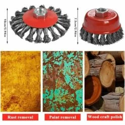 MODOU Tête Brosse Désherbage, Pour Débroussailleuse, Plateau Désherbage En Fil D'acier Universel Aménagement Paysager Coupe Irrigation Machines Accessoires (4 Pouces) 9 MODOU Tête Brosse Désherbage, Pour Débroussailleuse, Plateau Désherbage En Fil D'acier Universel Aménagement Paysager Coupe Irrigation Machines Accessoires (4 Pouces) -Débroussailleuse Soldes Magasin 54087168 3