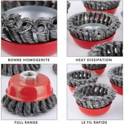 MODOU Tête Brosse Désherbage, Pour Débroussailleuse, Plateau Désherbage En Fil D'acier Universel Aménagement Paysager Coupe Irrigation Machines Accessoires (4 Pouces) 11 MODOU Tête Brosse Désherbage, Pour Débroussailleuse, Plateau Désherbage En Fil D'acier Universel Aménagement Paysager Coupe Irrigation Machines Accessoires (4 Pouces) -Débroussailleuse Soldes Magasin 54087168 5