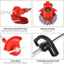 SUPERSELLER Motofaucheuse Tondeuse à Gazon électrique 12V Tondeuse à Gazon Portable Rechargeable à Usage Domestique Tondeuse à Gazon Portable Sans Fil Pour élagage/tonte De Cour De Jardin, Prise UE Et 1 Batterie Au Lithium - Prise UE Et 1 Batterie Au Lithium -Débroussailleuse Soldes Magasin 54324719 3