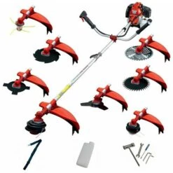 Débroussailleuse Thermique 8 En 1 - 2 Temps 65cc 4,9cv - Powerground Pro Series