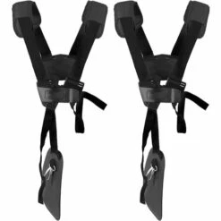 ILOVEMILAN Lot De 2 Sangles D'épaule Réglables Pour Tondeuse à Gazon Avec Ceinture En Nylon Durable Pour Jardinage Ou Débroussailleuse Pour Débroussailleuse KM, STIHL FS (Noir)