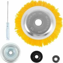 TINOR Brosse Anti-mauvaises Herbes En Nylon - Brosse Ronde Universelle Pour Débroussailleuse - Outils De Jardin Durables - 200 Mm X 25,4 Mm