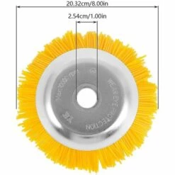 TINOR Brosse Anti-mauvaises Herbes En Nylon - Brosse Ronde Universelle Pour Débroussailleuse - Outils De Jardin Durables - 200 Mm X 25,4 Mm -Débroussailleuse Soldes Magasin 54497276 5