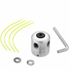 Tête De Débroussailleuse Universelle Aluminium Fils Tête Coupe-bordure Tête Double Fil Bobine Tête Fil Nylon Pour Tondeuse, 1 Têtes De Fil + 4 Fils，Fontainebleau