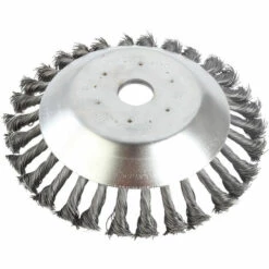 8 Pouces Tête Brosse Désherbage, Brosse De Roue De Fil D'acier Universel Métal Fixation De Débroussailleuse 25,4MM X 190MM, 1Pcs,Fontainebleau
