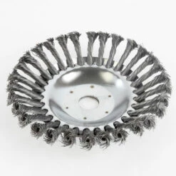 8 Pouces Tête Brosse Désherbage, Brosse De Roue De Fil D'acier Universel Métal Fixation De Débroussailleuse 25,4MM X 190MM, 1Pcs，Fontainebleau -Débroussailleuse Soldes Magasin 55490016 4