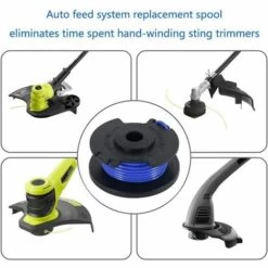 SUPERMARKET 8 Pièces Bobine De Rechange Pour Débroussailleuse,Compatible Avec Ryobi One + AC14RL3A-18V 24V 40V,Superma,1.65mm*3.3m -Débroussailleuse Soldes Magasin 55568275 3