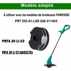 SUPERMARKET Bobines De Rechange Pour Débroussailleuse Sans Fil Parkside PRTA 20-Li C3 IAN351753,Lot De 4,Superma,noir 10 SUPERMARKET Bobines De Rechange Pour Débroussailleuse Sans Fil Parkside PRTA 20-Li C3 IAN351753,Lot De 4,Superma,noir -Débroussailleuse Soldes Magasin 55568279 4
