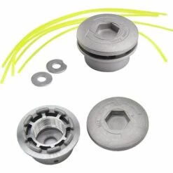 BARES 2PCS Tête De Débroussailleuse Aluminium Tête De Coupe Herbe Universelle Pour Accessoires De Tondeuse à Gazon