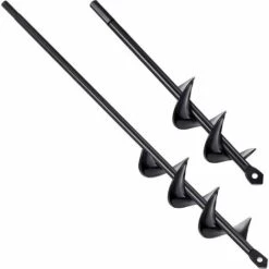 LUCKY-88 Outils De Jardin Foret Au Sol En Alliage Foret à Tarière Pour Plantes De Jardin 2PCS (4X22+5X37)