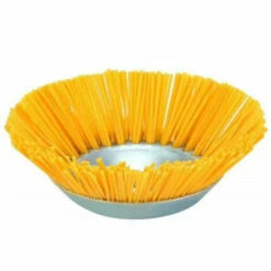 LIRIKA Brosse Anti-mauvaises Herbes En Nylon Pour Débroussailleuse - Outil De Jardin - Tête De Débroussailleuse - Trou Intérieur 25,4 Mm - Jaune - 200 Mm -Débroussailleuse Soldes Magasin 56374808 3