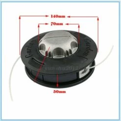 CATHERINE Tête En Aluminium Sans Tondeuse à Gazon Tête D'herbe Corde D'herbe Tête D'herbe Universrésistant à L'usure Corde En Nylon Fil De Scie,noir