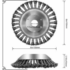 READCLY 6 Pouces/150 Mm Tête De Débroussailleuse Conique En Fil Acier Massif De Fer Noué Gazon Tête Coupe Brosse Tondeuse Gazon Acier Tête Accessoires De Tondeuse Pour Les Coupe-bordures Tondeuses à Gazon 8 READCLY 6 Pouces/150 Mm Tête De Débroussailleuse Conique En Fil Acier Massif De Fer Noué Gazon Tête Coupe Brosse Tondeuse Gazon Acier Tête Accessoires De Tondeuse Pour Les Coupe-bordures Tondeuses à Gazon -Débroussailleuse Soldes Magasin 56691353 2