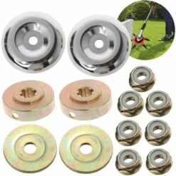 TINOR 6PCS Tête De Débroussailleuse Universelle Accessoires Avec 7PCS Ecrous De Fixation Tête De Coupe Bordure Pour Débroussailleuse Stihl