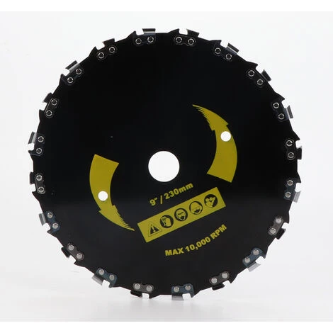 Thsinde Tête De Tondeuse à Gazon Pour Tronçonneuse à Disque, Tête De Tondeuse à Gazon En Acier à 20 Dents De 9 Pouces-le Noir 3 Thsinde Tête De Tondeuse à Gazon Pour Tronçonneuse à Disque, Tête De Tondeuse à Gazon En Acier à 20 Dents De 9 Pouces-le Noir