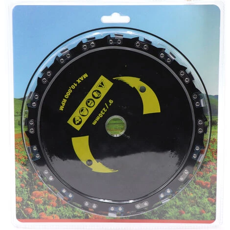 Thsinde Tête De Tondeuse à Gazon Pour Tronçonneuse à Disque, Tête De Tondeuse à Gazon En Acier à 20 Dents De 9 Pouces-le Noir 4 Thsinde Tête De Tondeuse à Gazon Pour Tronçonneuse à Disque, Tête De Tondeuse à Gazon En Acier à 20 Dents De 9 Pouces-le Noir – Image 2