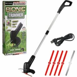 MACARON Débroussailleuse Électrique Sans Fil,Coupe Bordure Sans Fil Avec Lame,Outillage De Jardin Motorisé,Coupe Gazon Batterie Dans Jardin,avec Un Poteautélescopique,pour Pelouses La Coupe De Jardin LO-Ron