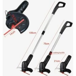 MACARON Débroussailleuse Électrique Sans Fil,Coupe Bordure Sans Fil Avec Lame,Outillage De Jardin Motorisé,Coupe Gazon Batterie Dans Jardin,avec Un Poteautélescopique,pour Pelouses La Coupe De Jardin LO-Ron -Débroussailleuse Soldes Magasin 56773494 3