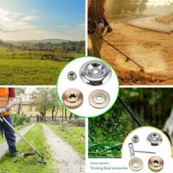 GUAZHUNIFR 9 Pièces Kit Ecrou Tete Debroussailleuse,Lame En Métal De Vitesses Universelle De Tondeuse,Débroussailleuse En Métal Accessoires,Pour Sylviculture Débroussailleuse Jardin Tondeuse à Gazon.Gu.B/bon -Débroussailleuse Soldes Magasin 56812325 4
