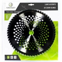OUTDOOR POWER SPORT Lame Débroussailleuse 60 DENTS POINTES CARBURE - Ø 255 Mm, Alésage 25,4 Mm, épaisseur 1,4 Mm - UNIVERSELLE