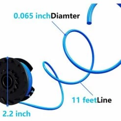 HKLFFJA 8 Paquets Bobine De Rechange Pour Coupe-bordure De Ligne 0,065 Pouce Pour Ryobi 18v 24v 40v, Compatible Avec Ryobi One + AC14RL3A, Coupe-fil Sans Fil Line 11ft, 8 Bobines + 2 Capuchons De Coupe -Débroussailleuse Soldes Magasin 57020353 4