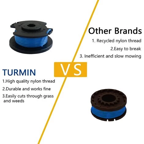 HKLFFJA 8 Paquets Bobine De Rechange Pour Coupe-bordure De Ligne 0,065 Pouce Pour Ryobi 18v 24v 40v, Compatible Avec Ryobi One + AC14RL3A, Coupe-fil Sans Fil Line 11ft, 8 Bobines + 2 Capuchons De Coupe 5 HKLFFJA 8 Paquets Bobine De Rechange Pour Coupe-bordure De Ligne 0,065 Pouce Pour Ryobi 18v 24v 40v, Compatible Avec Ryobi One + AC14RL3A, Coupe-fil Sans Fil Line 11ft, 8 Bobines + 2 Capuchons De Coupe – Image 3