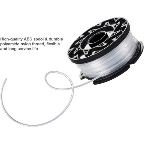 HKLFFJA Bobine De Remplacement à Alimentation Automatique, Compris 2 Paquets Bobines De Remplacement (32,8 Ft 0,065 Pouces) Et Capuchon Compatible Avec Black Et Decker Af-100 (3 Pièces) 6 HKLFFJA Bobine De Remplacement à Alimentation Automatique, Compris 2 Paquets Bobines De Remplacement (32,8 Ft 0,065 Pouces) Et Capuchon Compatible Avec Black Et Decker Af-100 (3 Pièces) – Image 4