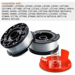 HKLFFJA Bobine De Remplacement à Alimentation Automatique, Compris 2 Paquets Bobines De Remplacement (32,8 Ft 0,065 Pouces) Et Capuchon Compatible Avec Black Et Decker Af-100 (3 Pièces) -Débroussailleuse Soldes Magasin 57121757 5