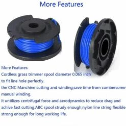 HKLFFJA Bobine De Fil De Rechange Pour Débroussailleuse Ryobi One+ AC14RL3A 18 V, 24 V, 40 V, Bobine De Rechange Pour Coupe-bordure De Ligne 1.65 Mm, 11ft Pour Débroussailleuse (6 Bobines + 2 Bouchons) -Débroussailleuse Soldes Magasin 57121780 4
