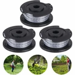 FONTAINEBLEAU Ligne De Bobine D'herbe, Bobine De Remplacement Pour Coupe-Bordure, Ligne De Bobine De Coupe-Bordure, Modèles Compatibles De Remplacement Pour Art 23SL 26SL Fonepro 3Pcs -Débroussailleuse Soldes Magasin 57582078 5