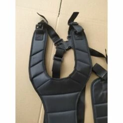 DENUOTOP Tête De Débroussailleuse Harnais à Double Bandoulière Épaule Rembourrée Boutonnage Sécurité Pour Débroussailleuse Tondeuse Sangle De Tondeuse à Chevrons