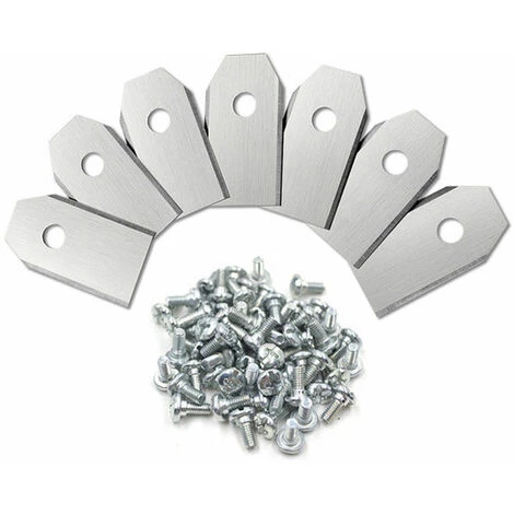 DENUOTOP Tête De Débroussailleuse 45 X Lames De Couteau En Titane Pour Toutes Les Tondeuses Robotiques Husqvarn/Automower/ Yardforce/Gardena (3g-0.75mm) Avec 45 Vis,argenté 5 DENUOTOP Tête De Débroussailleuse 45 X Lames De Couteau En Titane Pour Toutes Les Tondeuses Robotiques Husqvarn/Automower/ Yardforce/Gardena (3g-0.75mm) Avec 45 Vis,argenté – Image 3