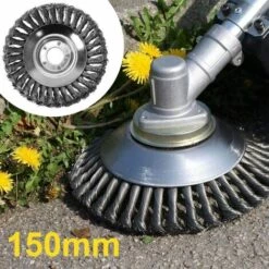 ABCRITAL Tête De Coupe Conique En Fil Métallique Noué Pour Tondeuse À Gazon, Bac De Désherbage Pour Débroussailleuse - 150 Mm -Débroussailleuse Soldes Magasin 57637364 4