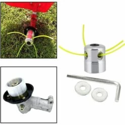 GRID COOL Tête De Débroussailleuse Aluminium Fils Tête Coupe-bordure Universelle Avec Tête Fil Nylon Pour Accessoires De Tondeuse à Gazon -Débroussailleuse Soldes Magasin 58349041 5