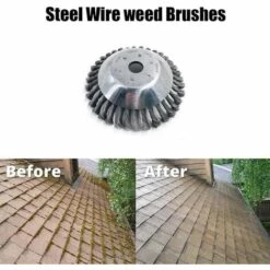 AOUGO Brosse De Débroussailleuse à Gazon, Tête De Coupe Filaire De 15,2 Cm Avec Roue En Fil D'acier Solide, Brosse Ronde En Métal Pour Mauvaises Herbes -Débroussailleuse Soldes Magasin 58573676 4